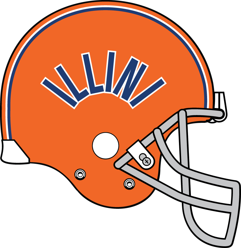 Illinois Fighting Illini 1980-1982 Helmet Logo diy DTF decal sticker